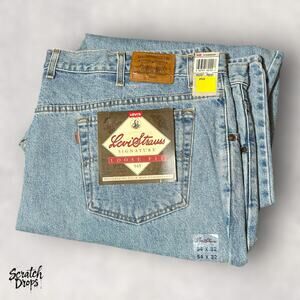 Vintage Levi's Strauss Signature 545 Men's Jeans NWT Deadstock W54 L32 Loose Fit